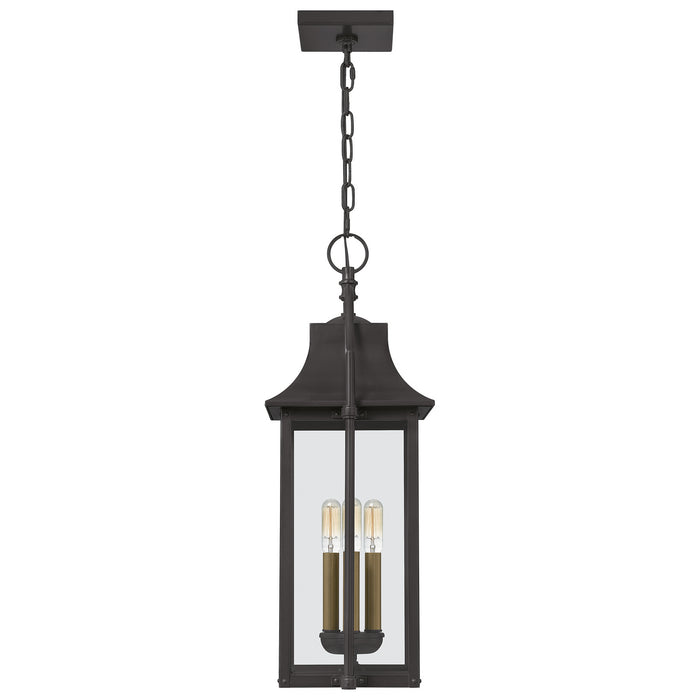 Quoizel MAN1911WT Three Light Outdoor Hanging Lantern, Western Bronze
