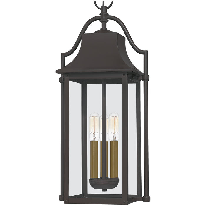 Quoizel MAN1911WT Three Light Outdoor Hanging Lantern, Western Bronze