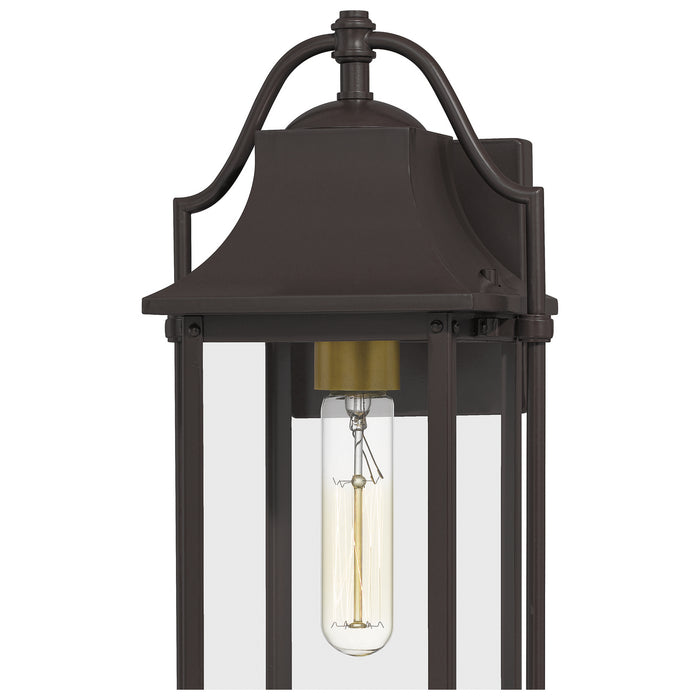 Quoizel MAN8407WT One Light Outdoor Wall Mount, Western Bronze