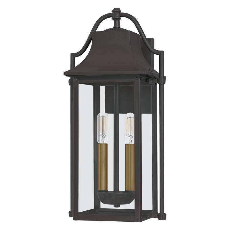 Quoizel MAN8409WT Two Light Outdoor Wall Mount, Western Bronze