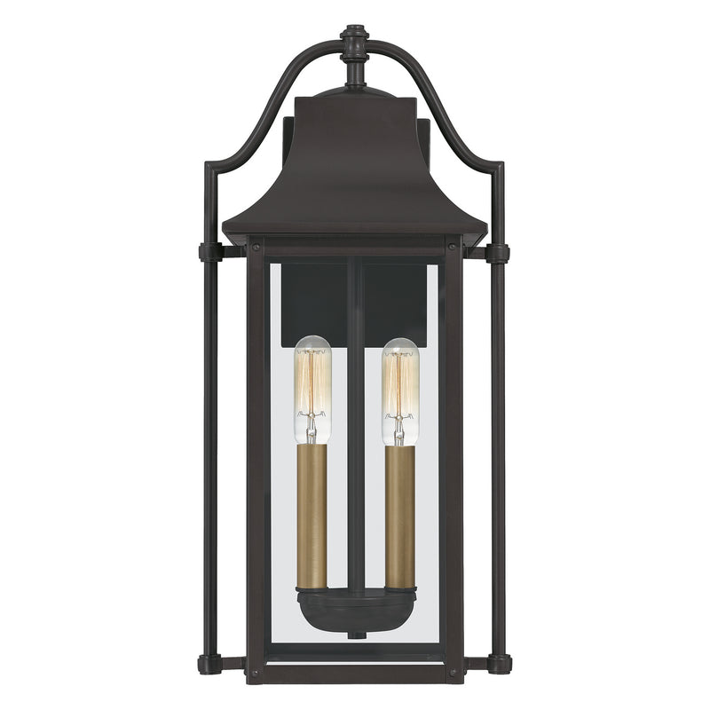 Quoizel MAN8409WT Two Light Outdoor Wall Mount, Western Bronze