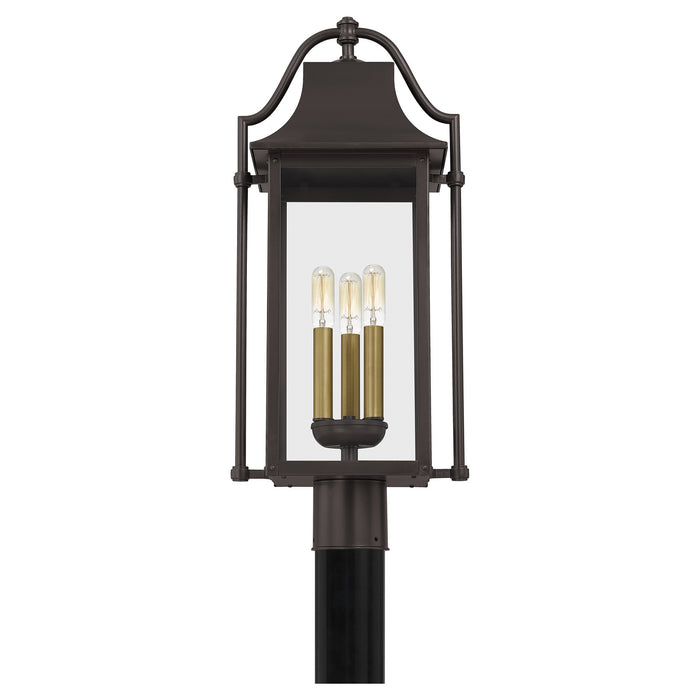 Quoizel MAN9011WT Three Light Outdoor Post Mount, Western Bronze