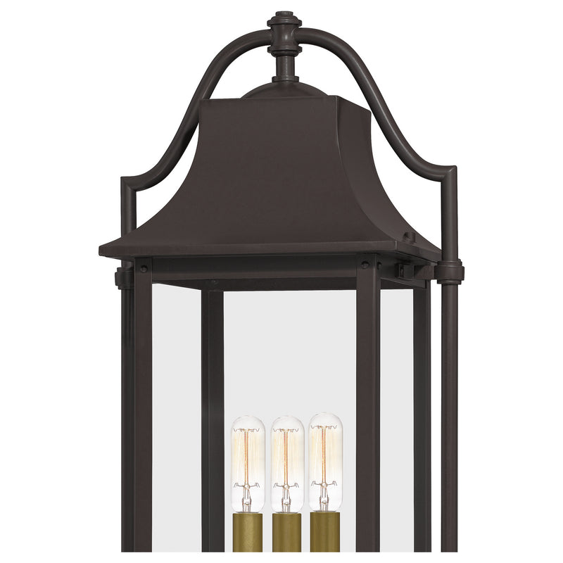 Quoizel MAN9011WT Three Light Outdoor Post Mount, Western Bronze