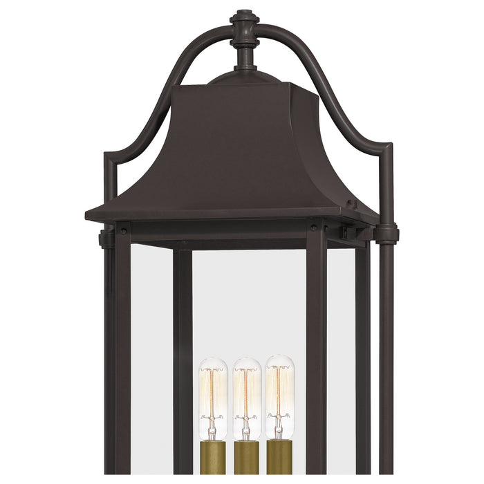 Quoizel MAN9011WT Three Light Outdoor Post Mount, Western Bronze