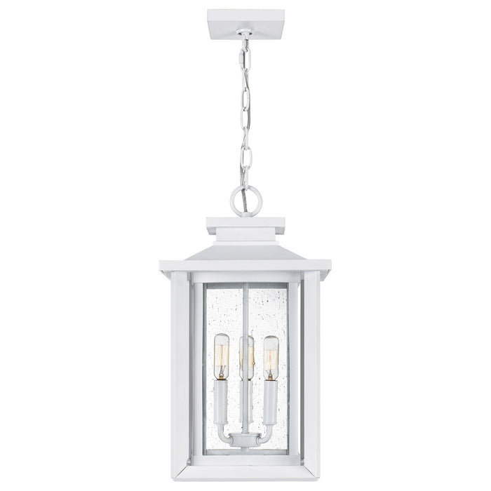 Quoizel WKF1911W Three Light Outdoor Hanging Lantern, Matte White