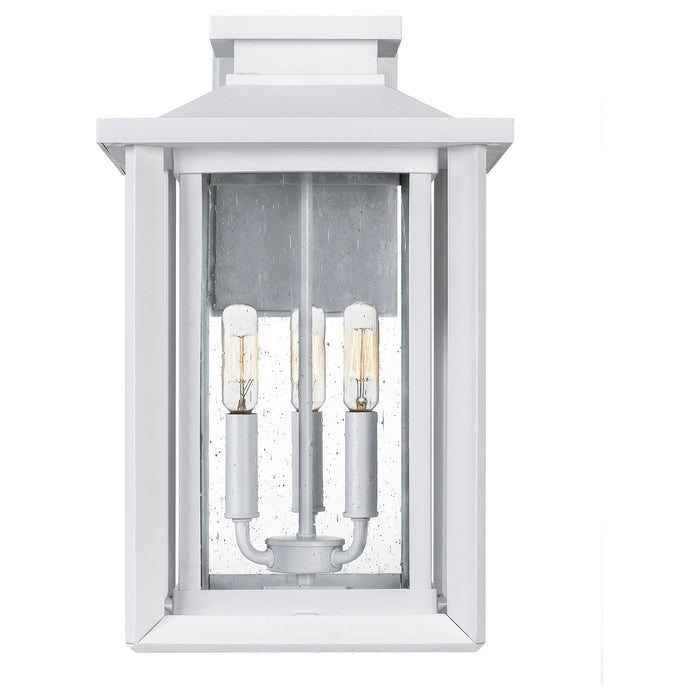 Quoizel WKF8411W Three Light Outdoor Wall Mount, Matte White