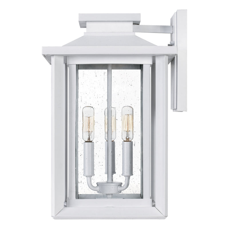 Quoizel WKF8411W Three Light Outdoor Wall Mount, Matte White