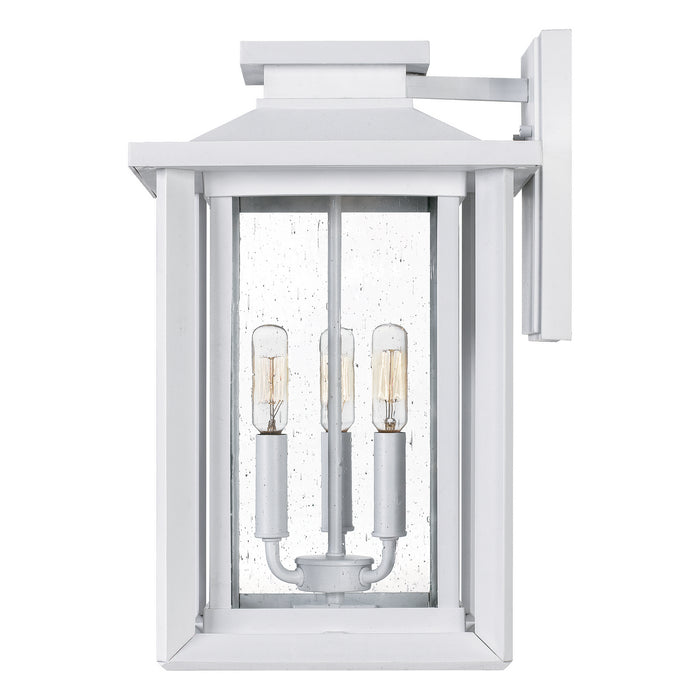 Quoizel WKF8411W Three Light Outdoor Wall Mount, Matte White