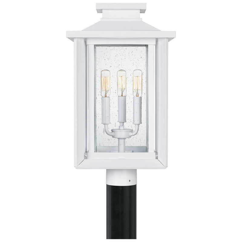 Quoizel WKF9011W Three Light Outdoor Post Mount, Matte White