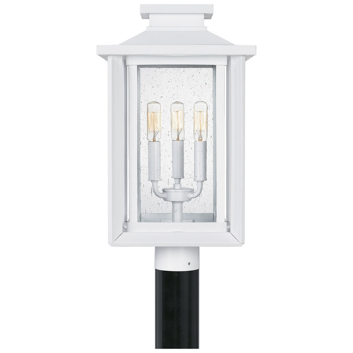 Quoizel WKF9011W Three Light Outdoor Post Mount, Matte White