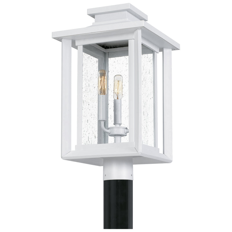 Quoizel WKF9011W Three Light Outdoor Post Mount, Matte White