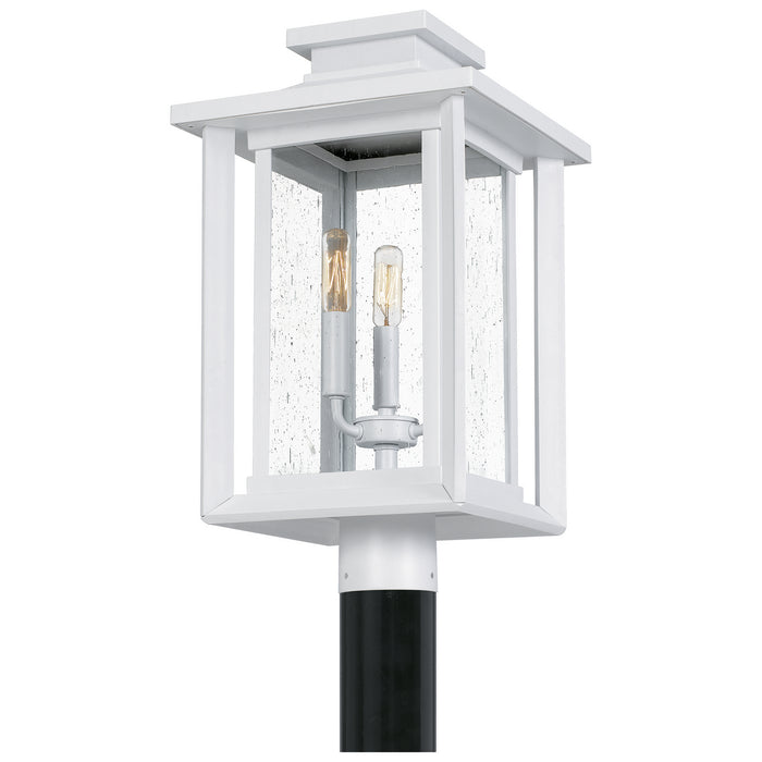 Quoizel WKF9011W Three Light Outdoor Post Mount, Matte White
