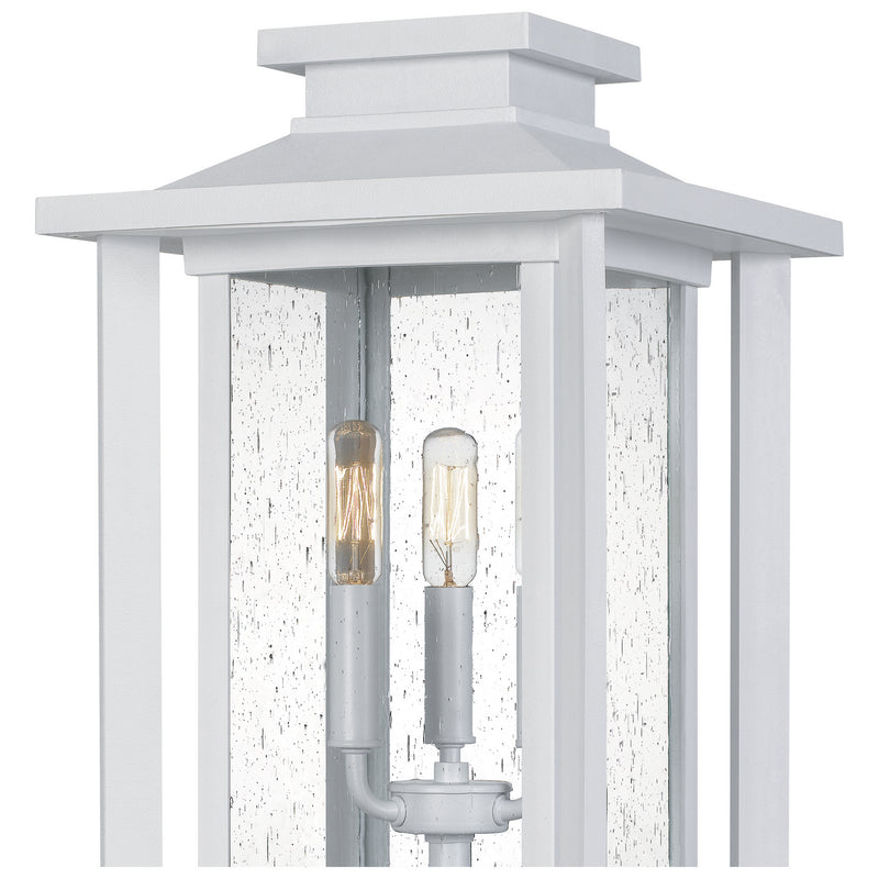 Quoizel WKF9011W Three Light Outdoor Post Mount, Matte White