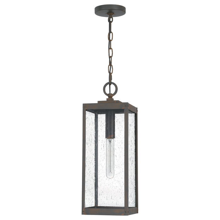 Quoizel WVR1907IZ One Light Outdoor Hanging Lantern, Industrial Bronze