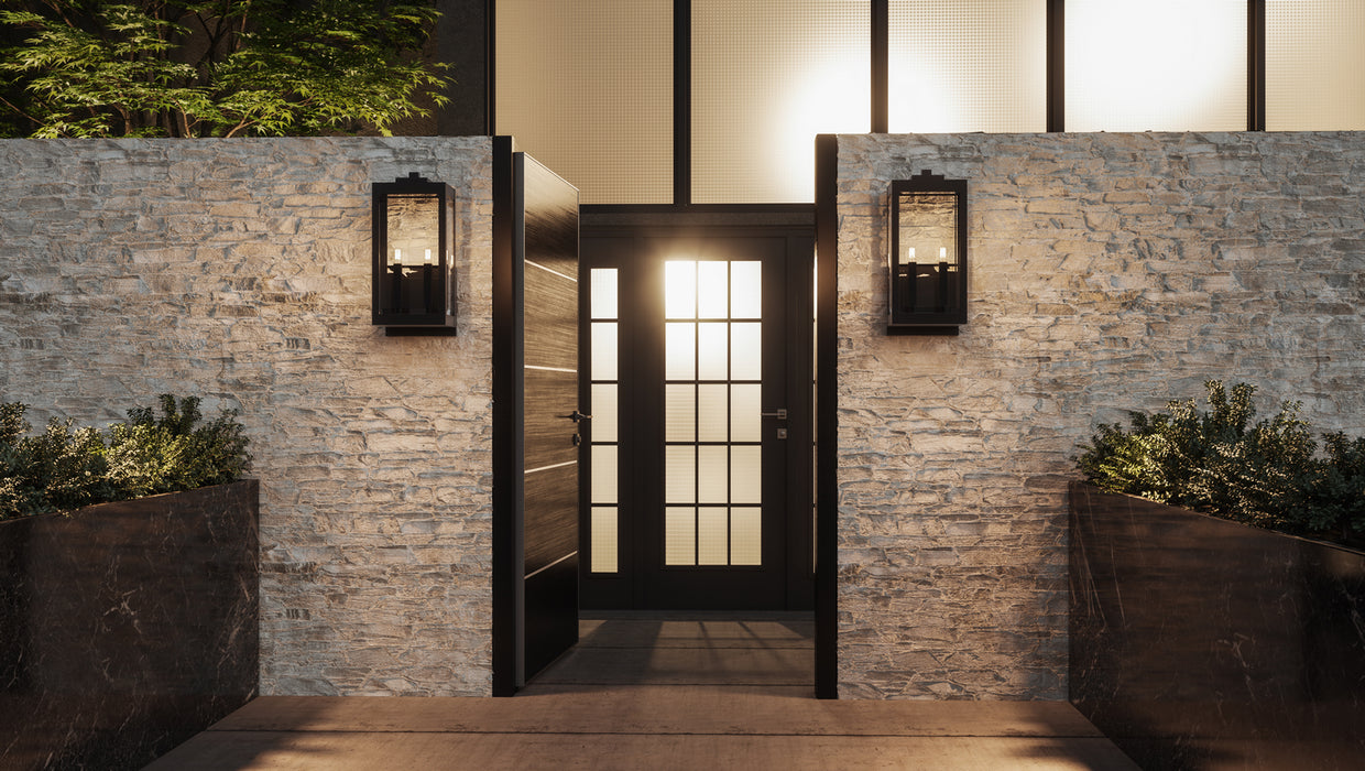 Quoizel WVR8409EK Two Light Outdoor Wall Mount, Earth Black