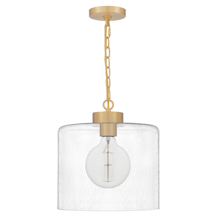 Quoizel ABR1512AB One Light Mini Pendant, Aged Brass