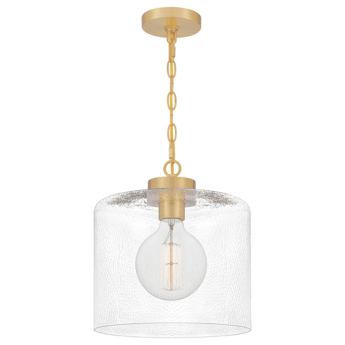 Quoizel ABR1512AB One Light Mini Pendant, Aged Brass