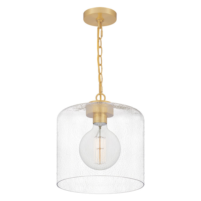 Quoizel ABR1512AB One Light Mini Pendant, Aged Brass