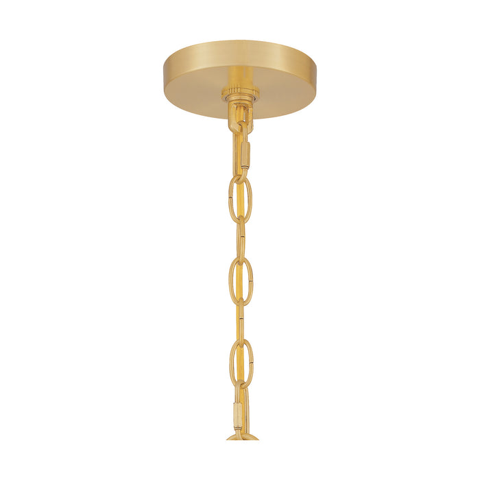Quoizel ABR2814AB Three Light Pendant, Aged Brass