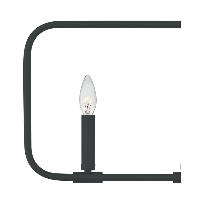 Quoizel ABR432MBK Four Light Linear Chandelier, Matte Black