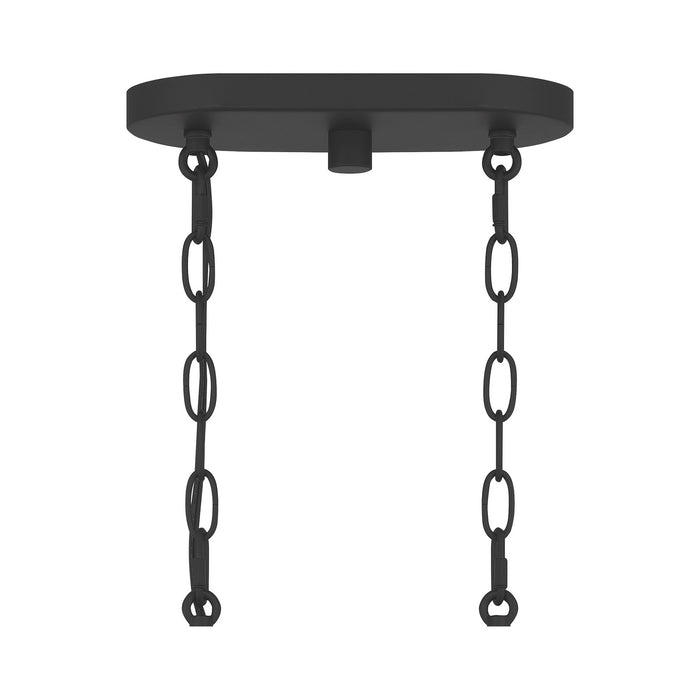 Quoizel ABR432MBK Four Light Linear Chandelier, Matte Black