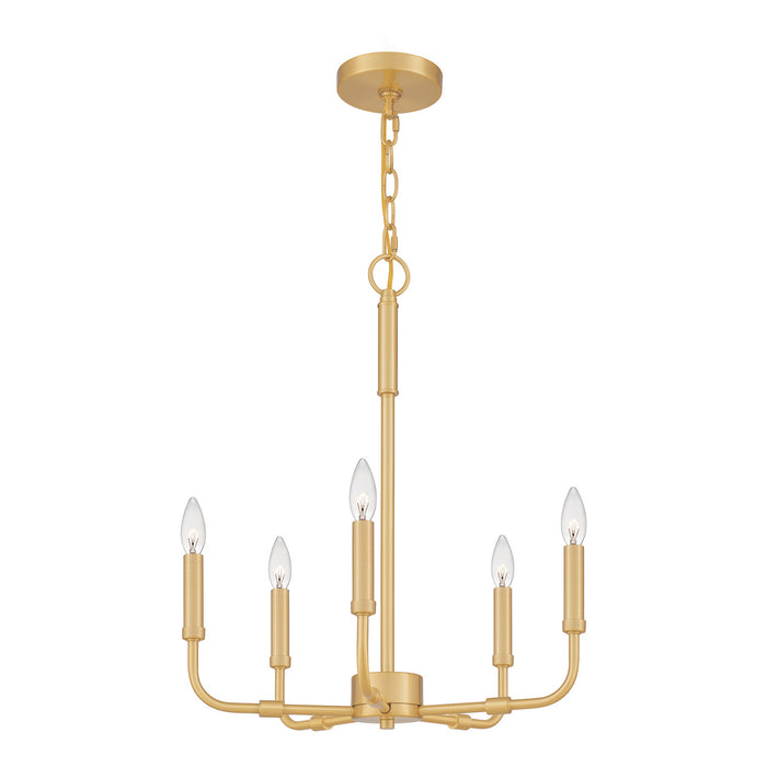 Quoizel ABR5018AB Five Light Chandelier, Aged Brass