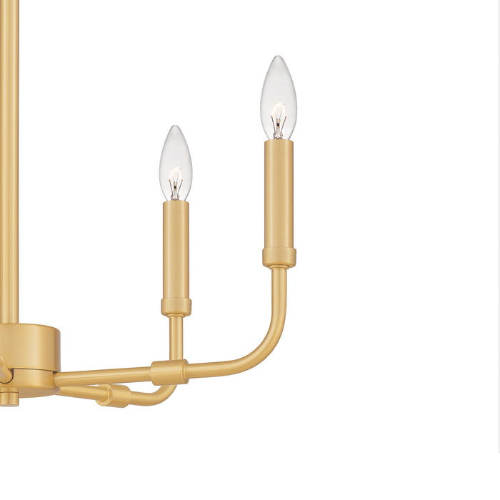 Quoizel ABR5018AB Five Light Chandelier, Aged Brass
