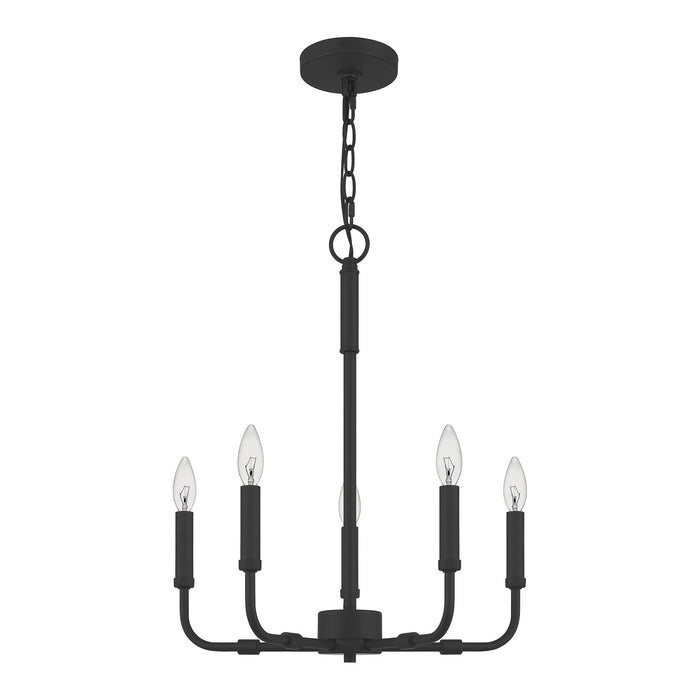 Quoizel ABR5018MBK Five Light Chandelier, Matte Black