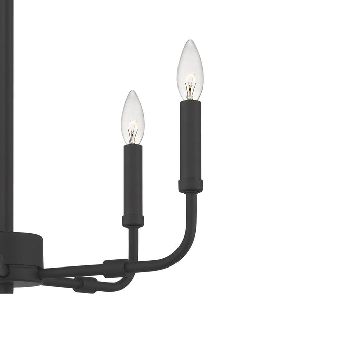 Quoizel ABR5018MBK Five Light Chandelier, Matte Black