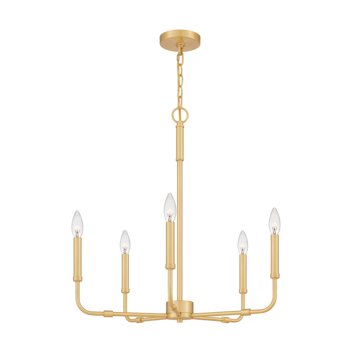 Quoizel ABR5024AB Five Light Chandelier, Aged Brass