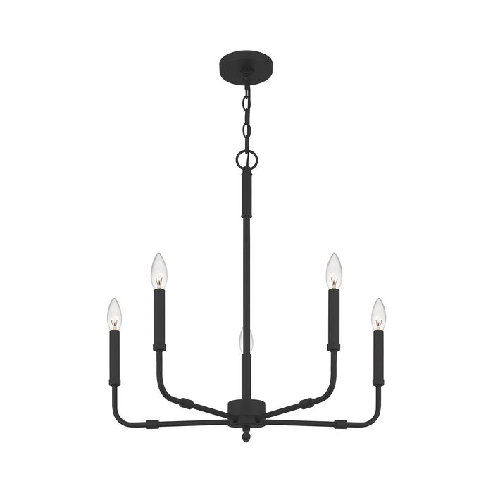 Quoizel ABR5024MBK Five Light Chandelier, Matte Black