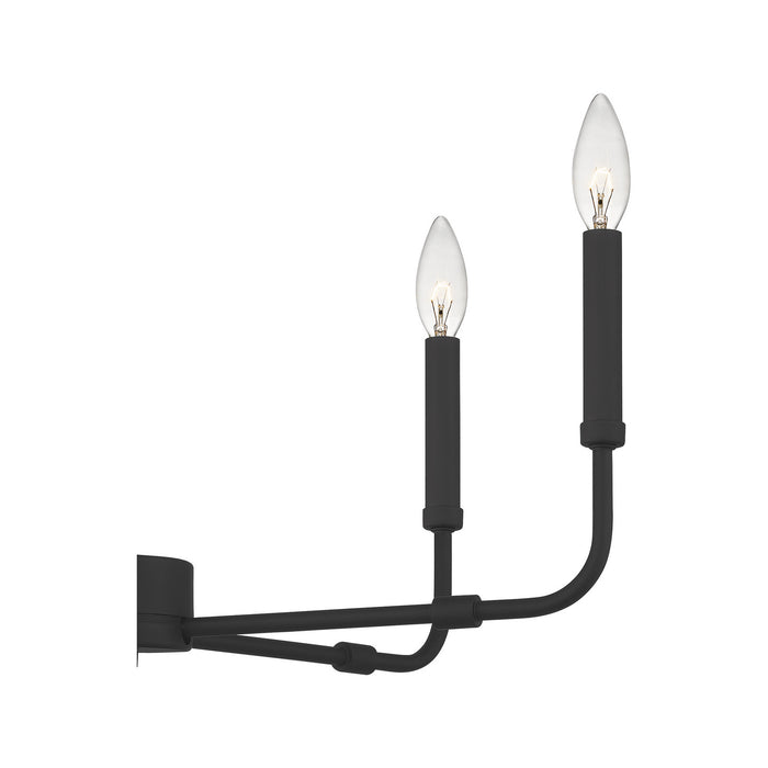 Quoizel ABR5024MBK Five Light Chandelier, Matte Black