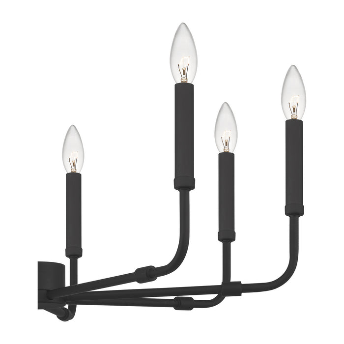 Quoizel ABR5028MBK Eight Light Chandelier, Matte Black