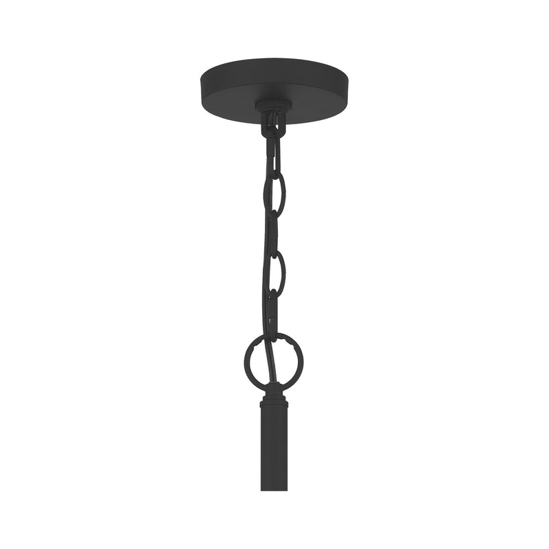 Quoizel ABR5028MBK Eight Light Chandelier, Matte Black