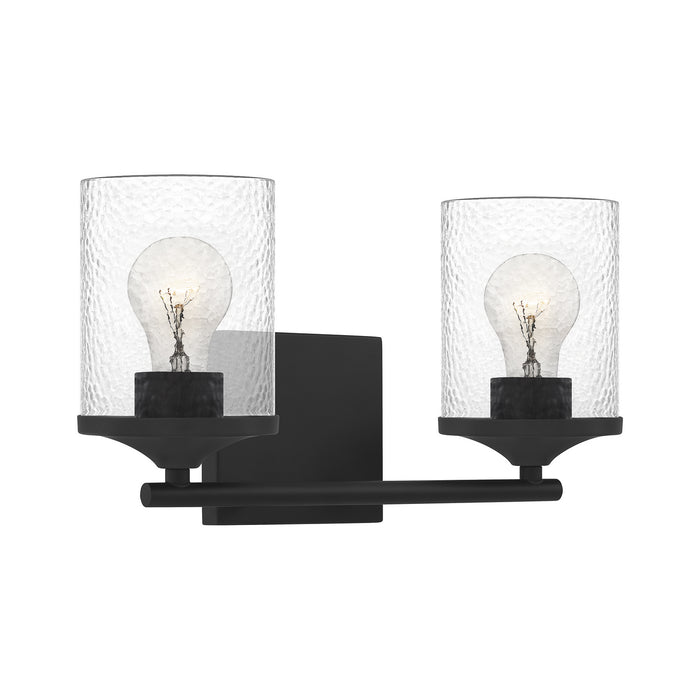 Quoizel ABR8614MBK Two Light Bath, Matte Black