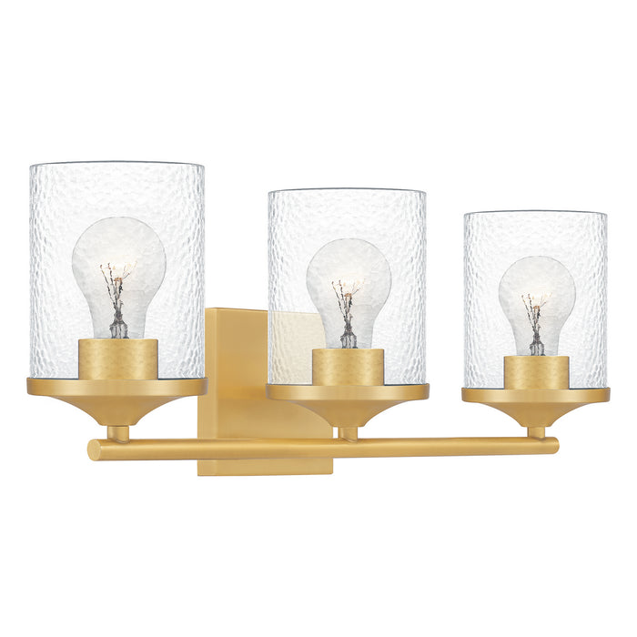 Quoizel ABR8621AB Three Light Bath, Aged Brass