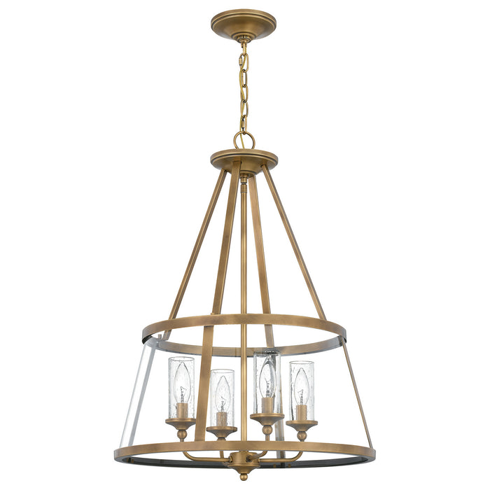 Quoizel BAW1820WS Four Light Pendant, Weathered Brass