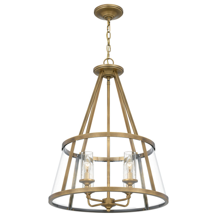 Quoizel BAW1820WS Four Light Pendant, Weathered Brass