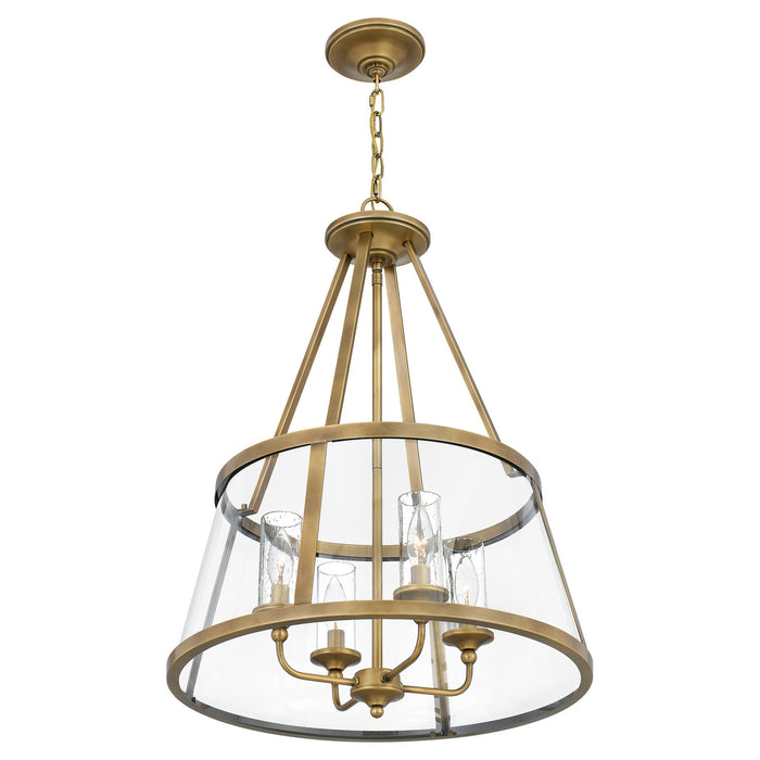 Quoizel BAW1820WS Four Light Pendant, Weathered Brass