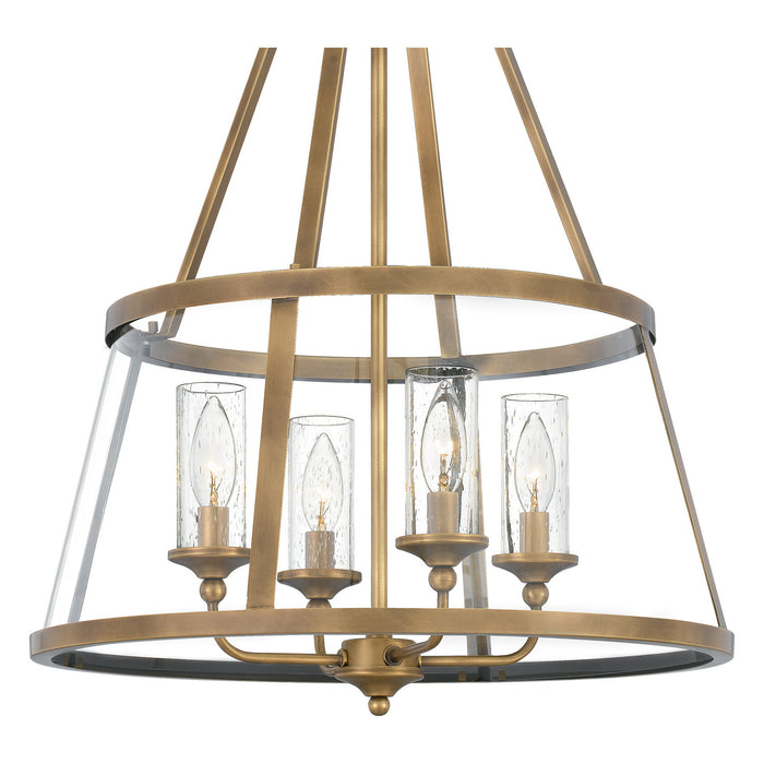 Quoizel BAW1820WS Four Light Pendant, Weathered Brass
