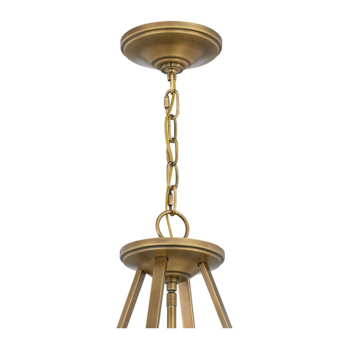 Quoizel BAW1820WS Four Light Pendant, Weathered Brass