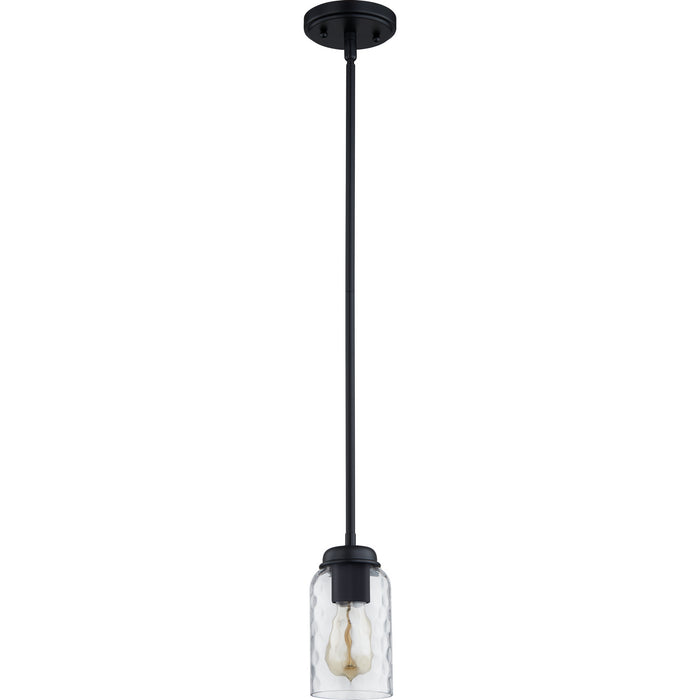 Quoizel BLA1505MBK One Light Mini Pendant, Matte Black