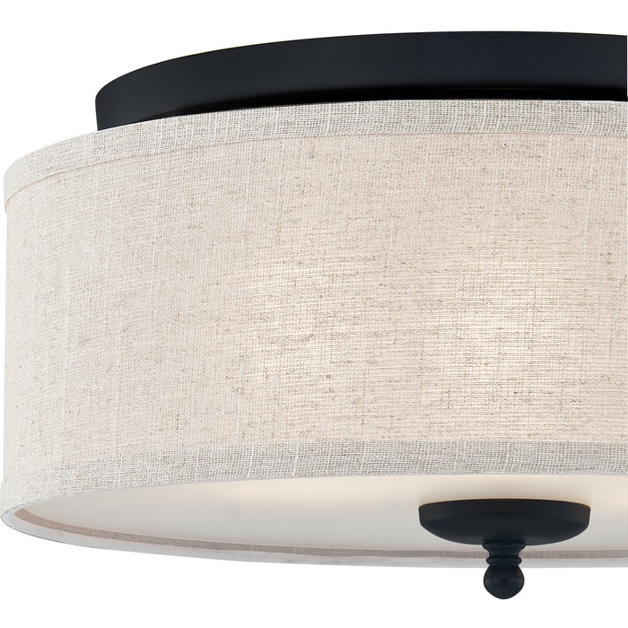 Quoizel BLA1616MBK Three Light Flush Mount, Matte Black