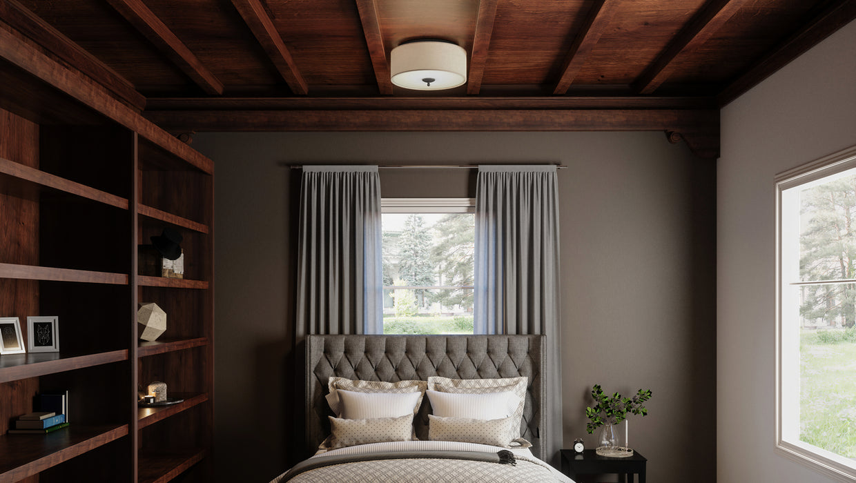 Quoizel BLA1616MBK Three Light Flush Mount, Matte Black