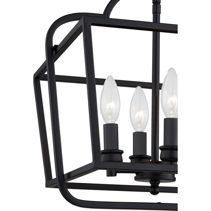 Quoizel BLA1714MBK Four Light Semi-Flush Mount, Matte Black