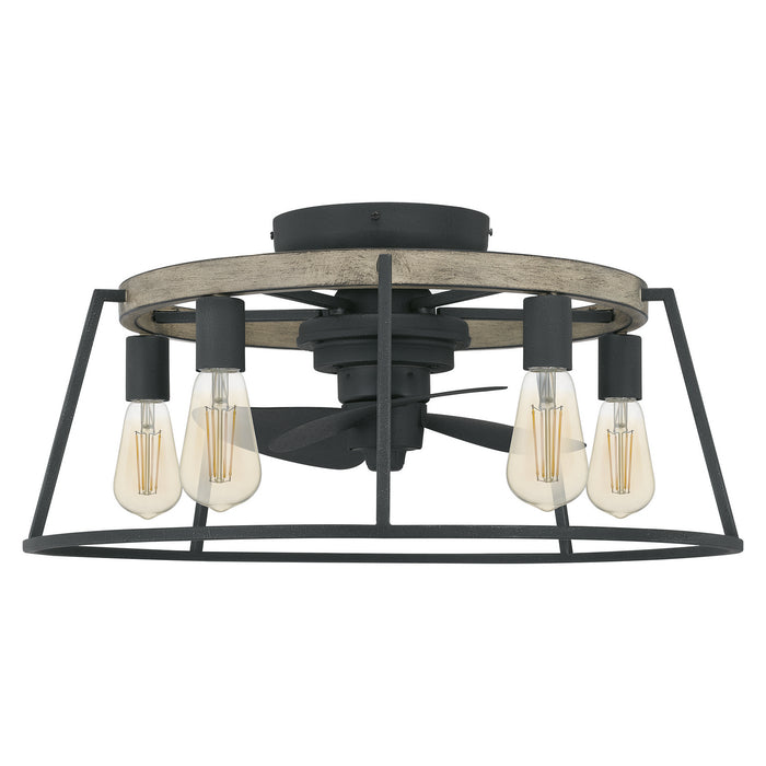 Quoizel BRT3124GK Five Light Fandelier, Grey Ash