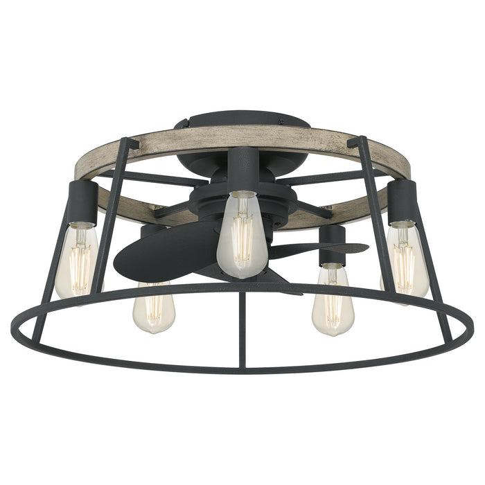 Quoizel BRT3124GK Five Light Fandelier, Grey Ash