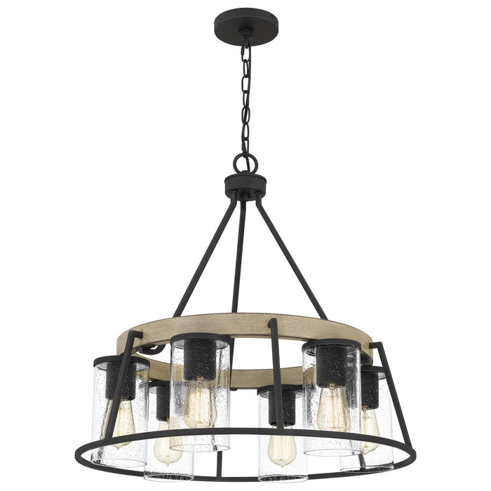Quoizel BRT3525GK Six Light Chandelier, Grey Ash