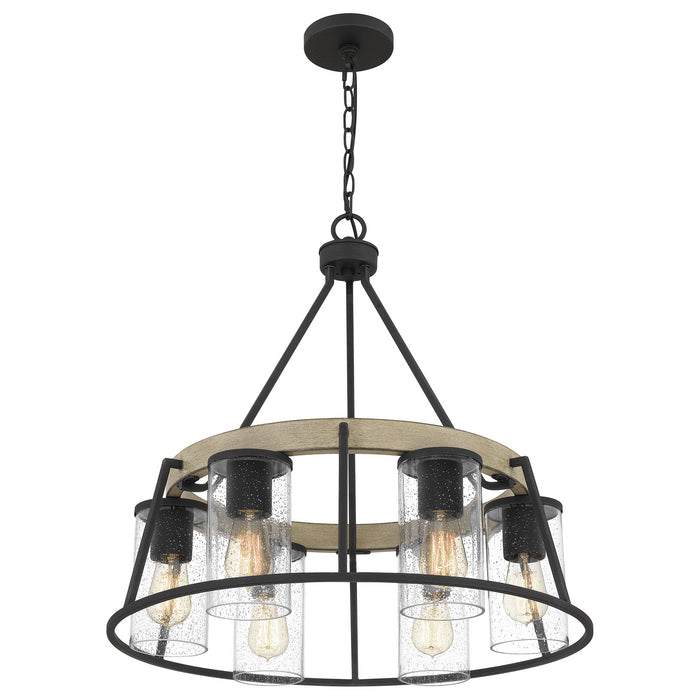 Quoizel BRT3525GK Six Light Chandelier, Grey Ash