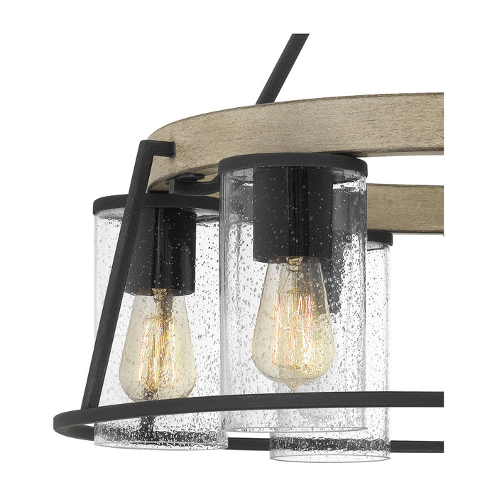 Quoizel BRT3525GK Six Light Chandelier, Grey Ash